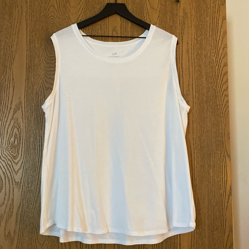 J. Jill White Sleeveless Tee NWOT